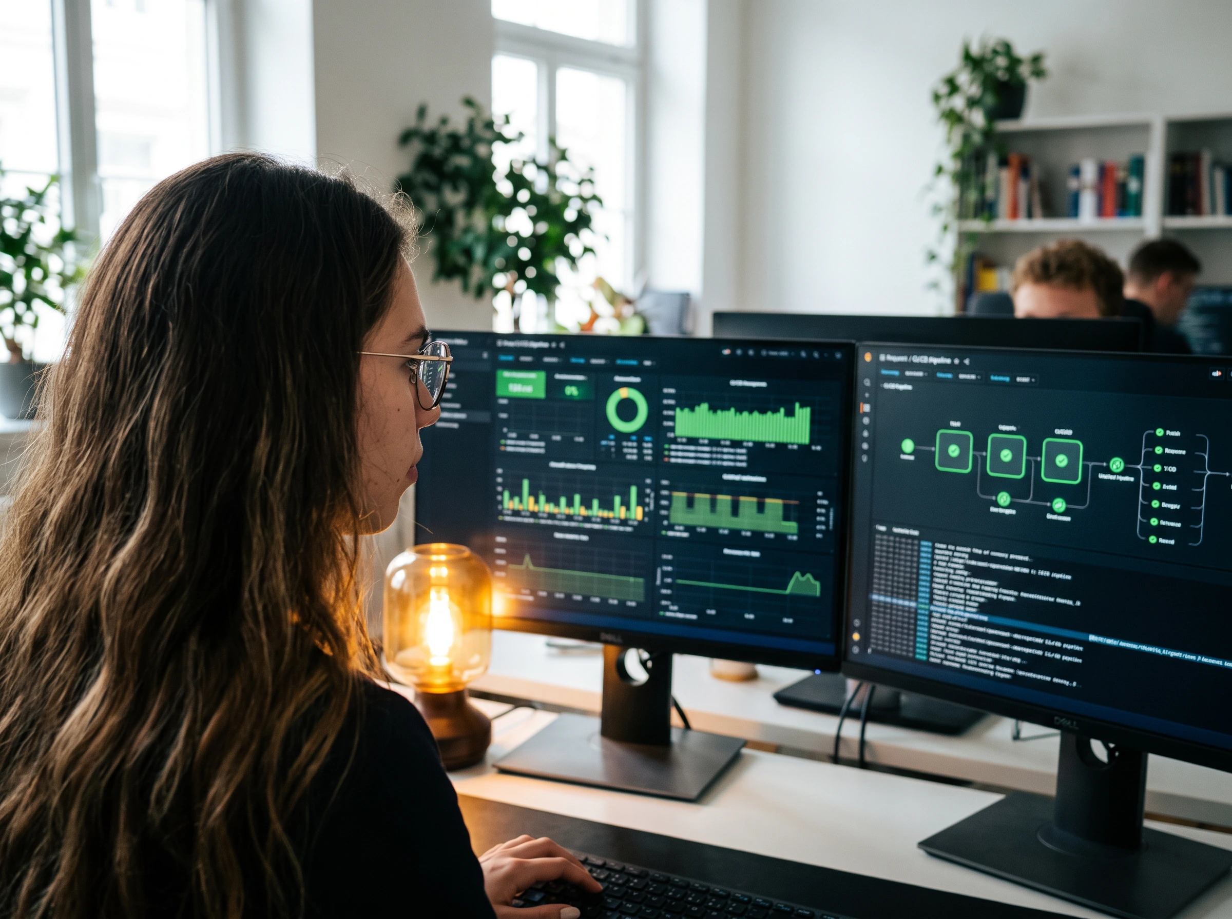 Azure DevOps und CI/CD Pipeline – Engineer überwacht automatisierte Deployments beim IT Dienstleister Wien