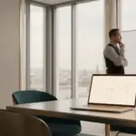 Strategiegespräch im modernen Büro – langfristige IT-Strategie und IT Automatisierung für Unternehmen in Österreich.