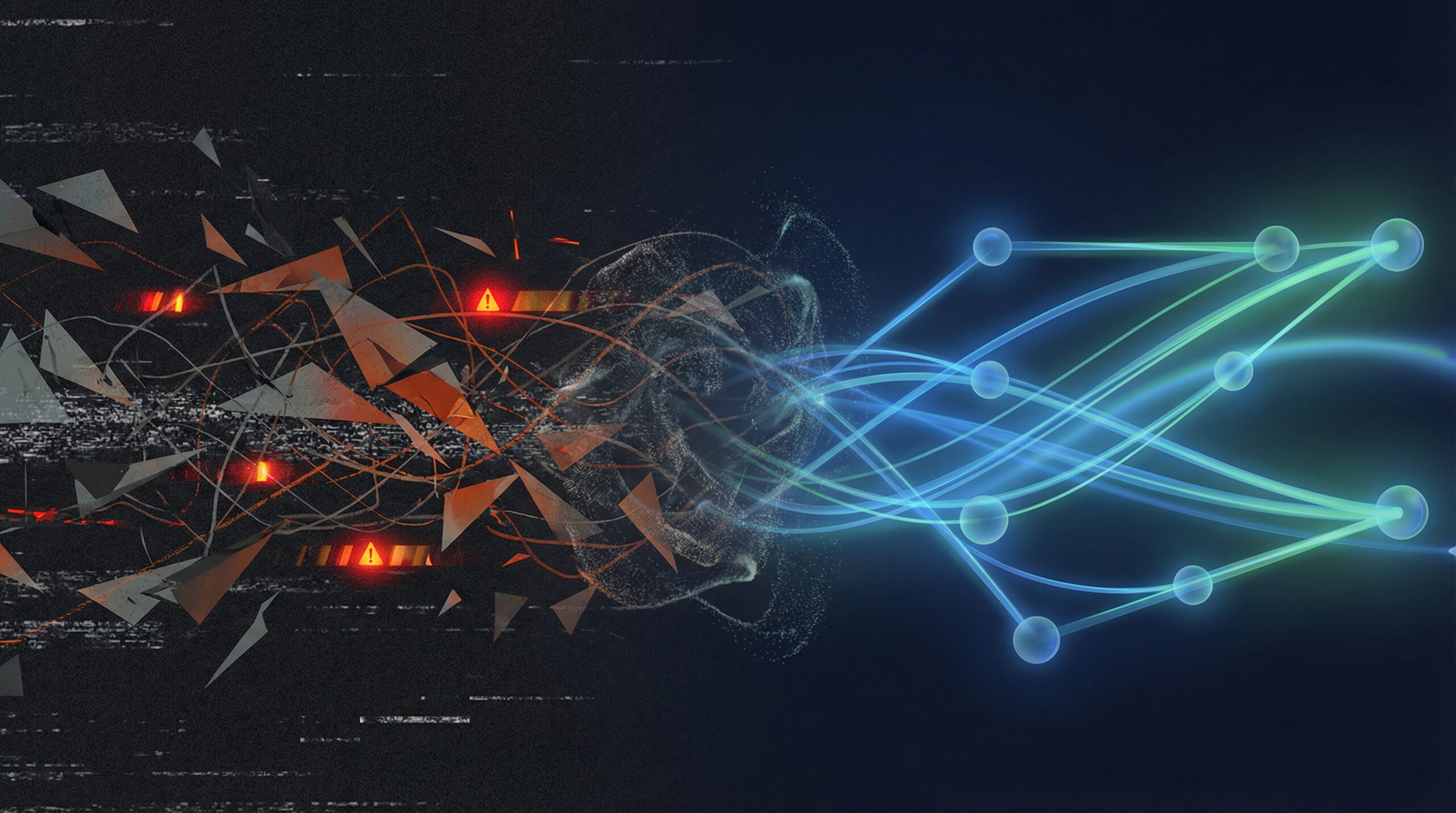 IT transformation: chaotic legacy systems converted to structured modern infrastructure